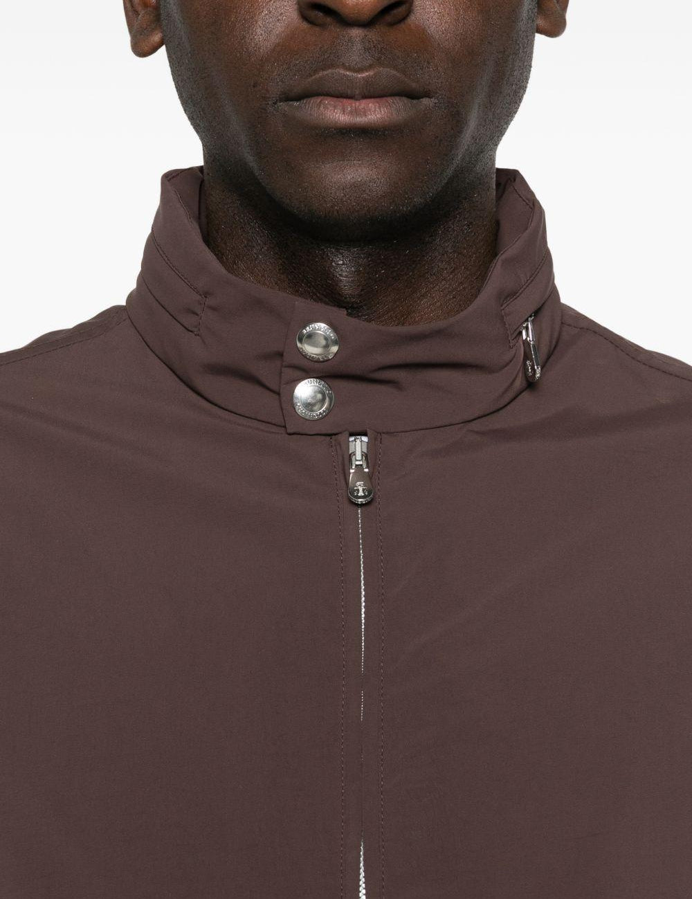 Giacca bomber con zip in marrone Brunello cucinelli - uomo 