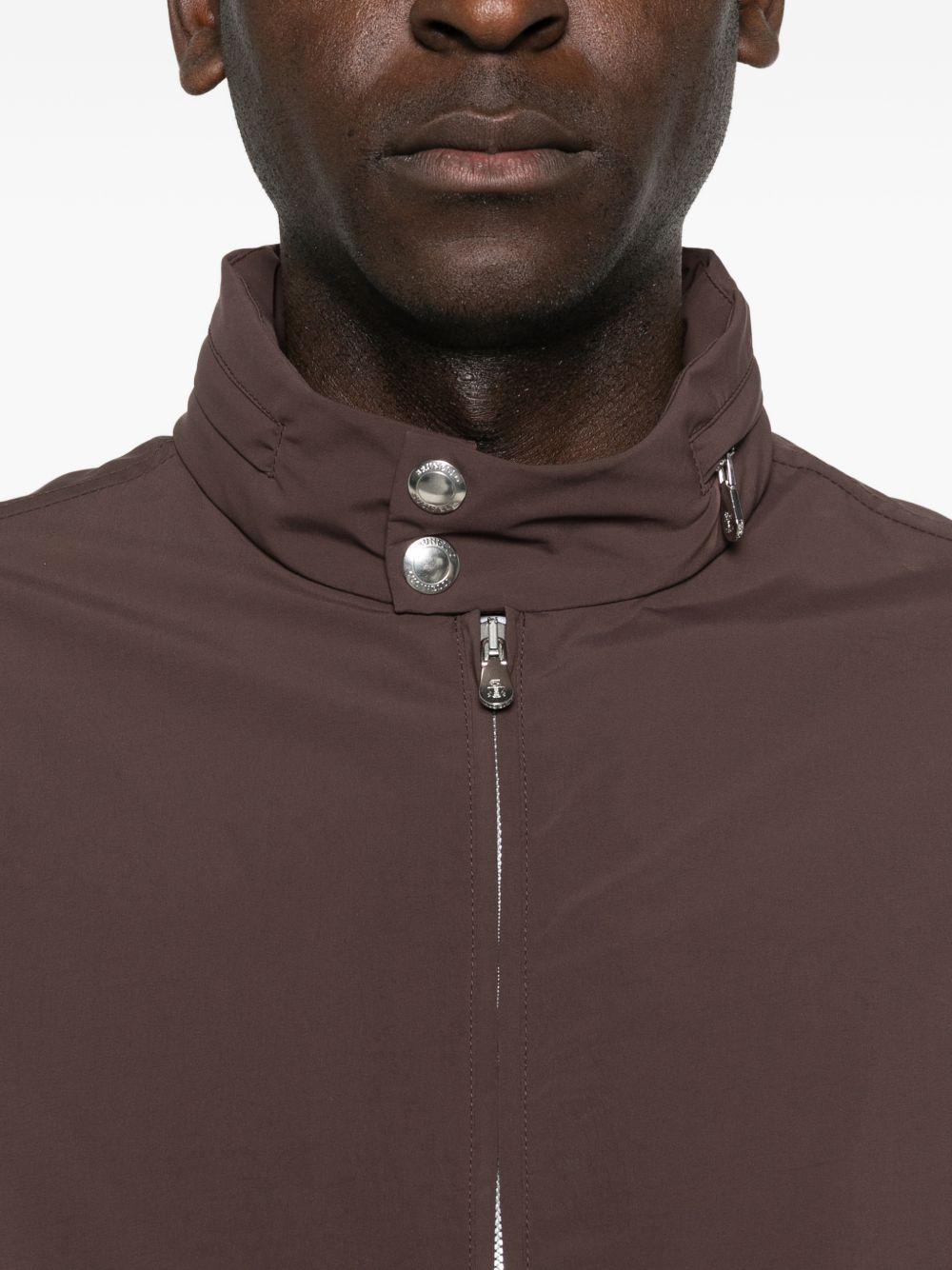 Giacca bomber con zip in marrone Brunello cucinelli - uomo 