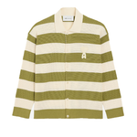 Cardigan a righe ami de coeur in bianco e verde Ami paris - uomo 