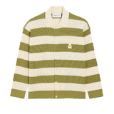 Cardigan a righe ami de coeur in bianco e verde Ami paris - uomo 
