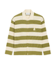 Cardigan a righe ami de coeur in bianco e verde Ami paris - uomo