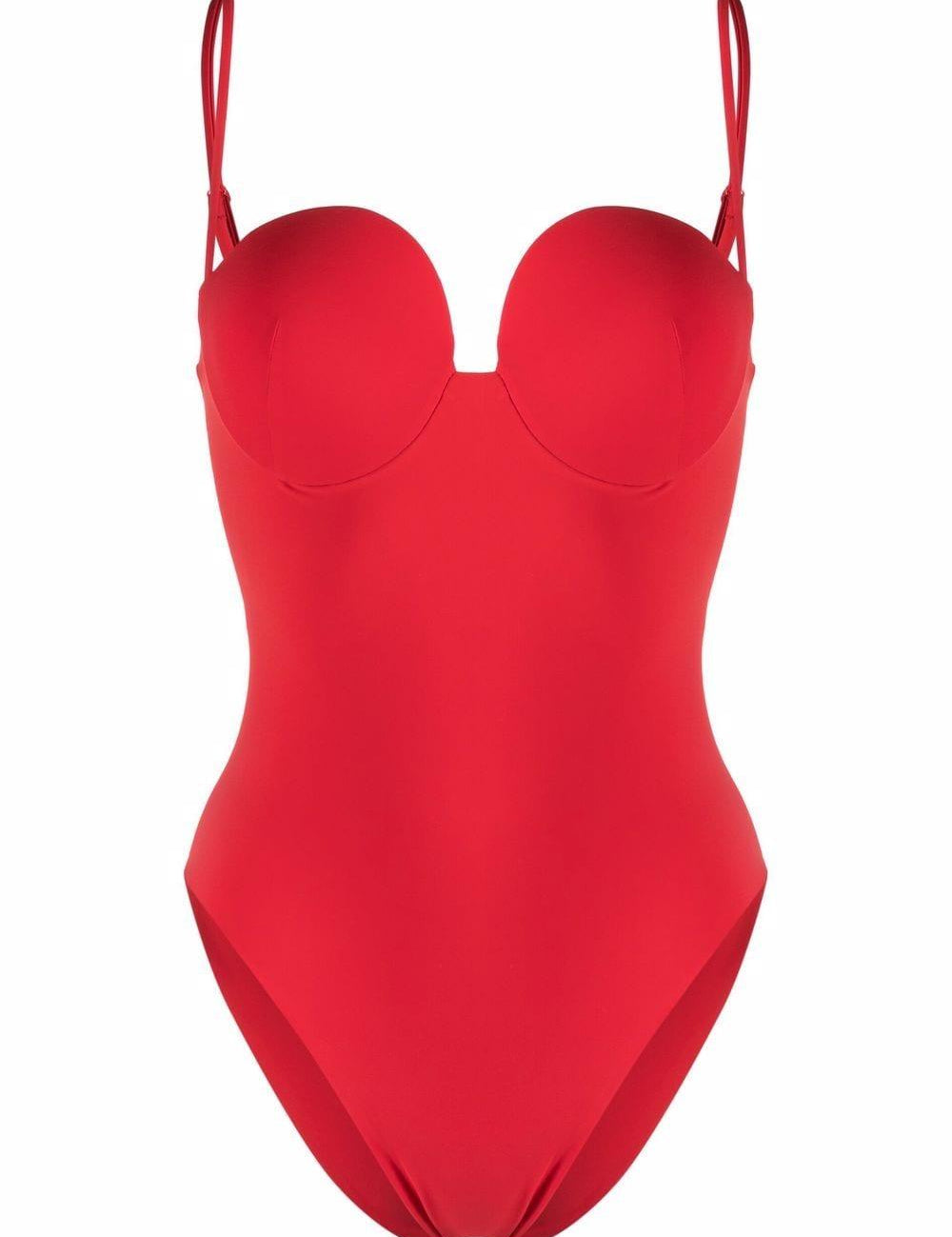 Costume intero con scollo a cuore in rosso - MAGDA BUTRYM -  donna 