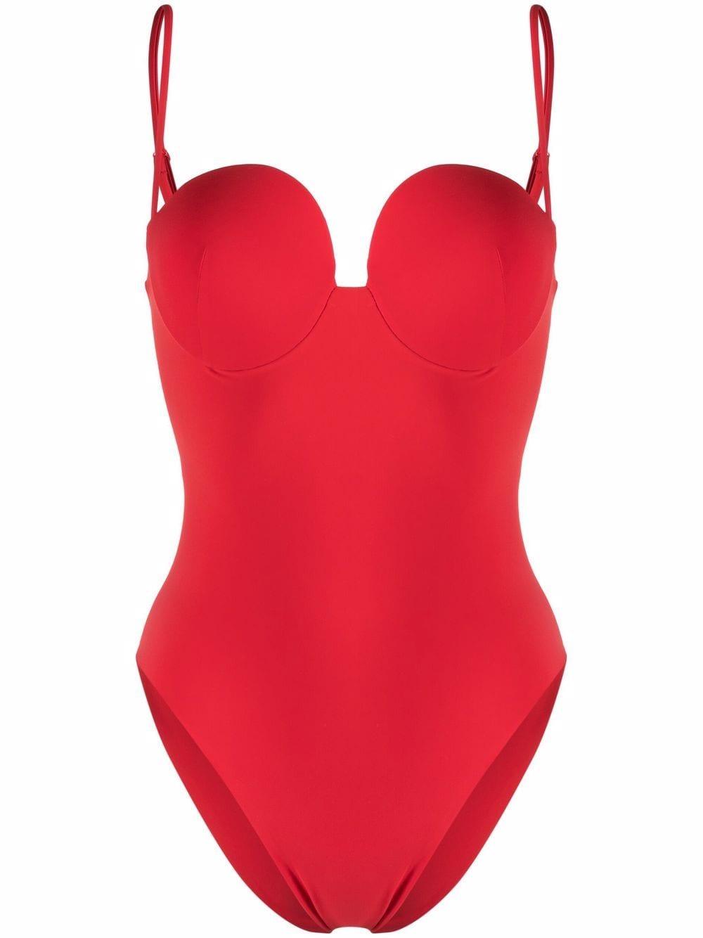 Costume intero con scollo a cuore in rosso - MAGDA BUTRYM -  donna 