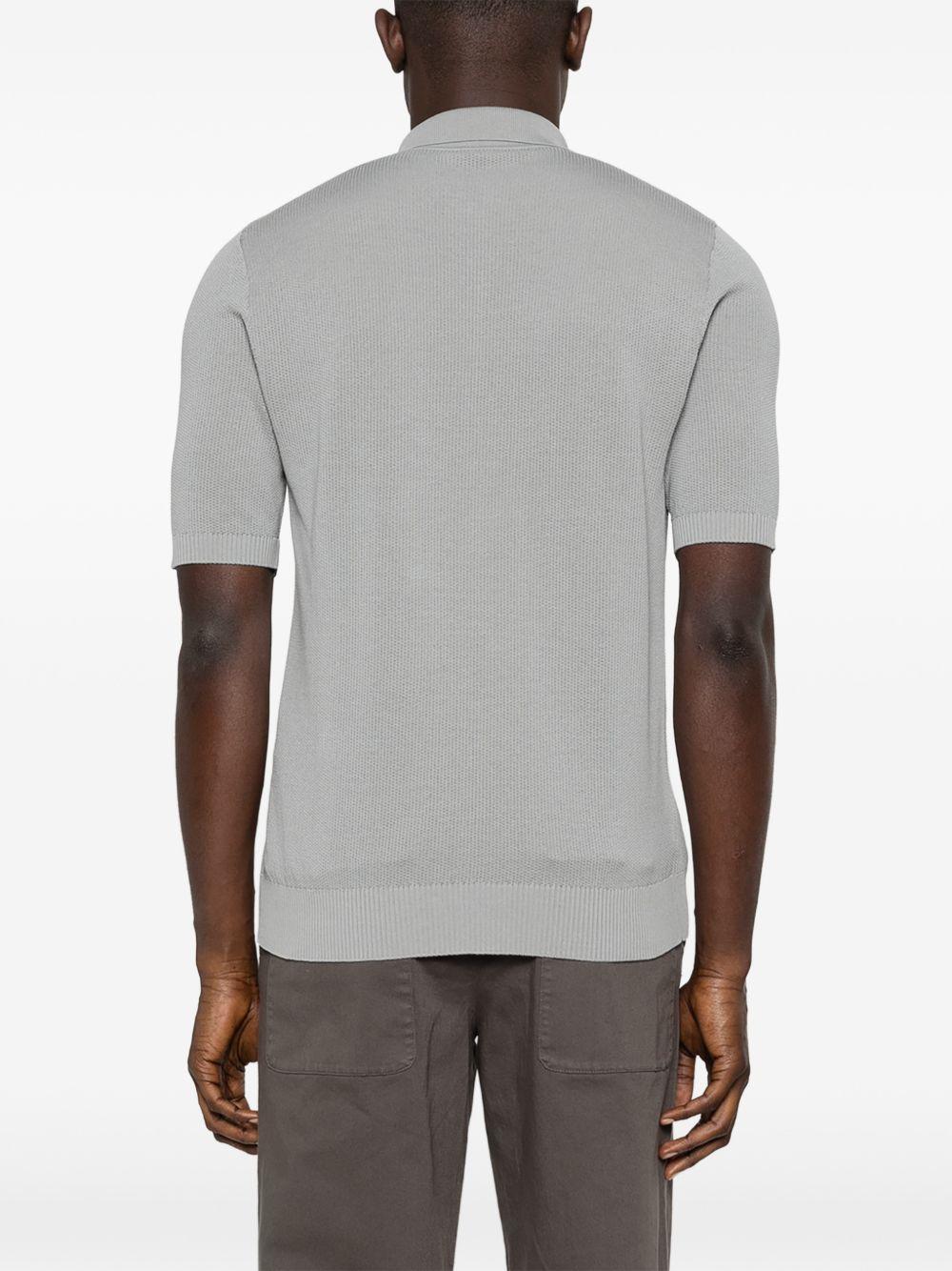 Polo con zip in grigio Eleventy - uomo 