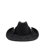 Cappello da cowboy con cristalli in nero Ruslan Baginskiy - donna 
