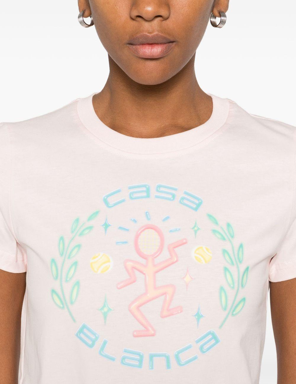 T-shirt a maniche corte in rosa Casablanca - donna 