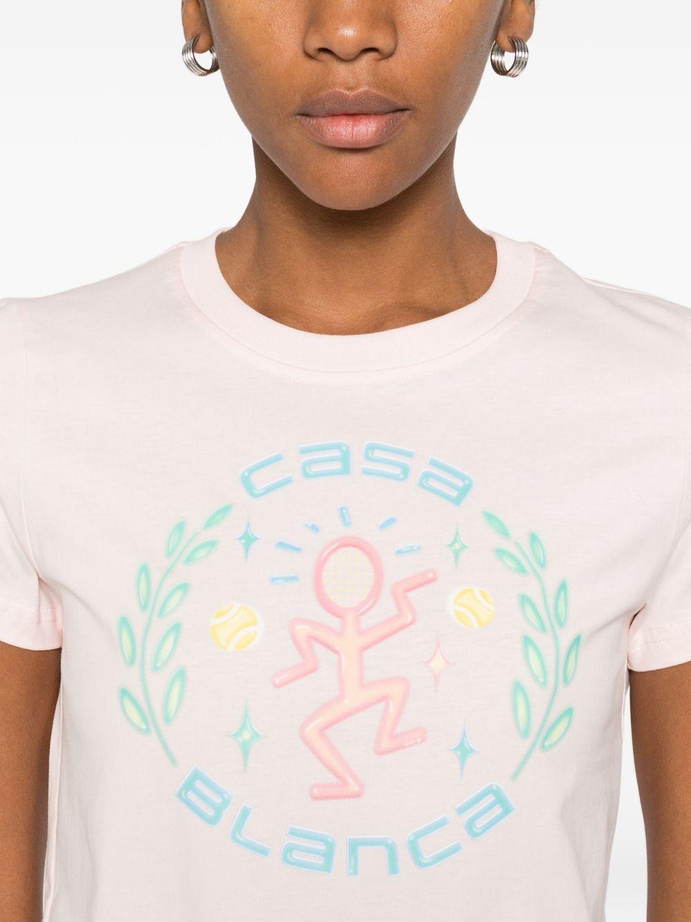 T-shirt a maniche corte in rosa Casablanca - donna 