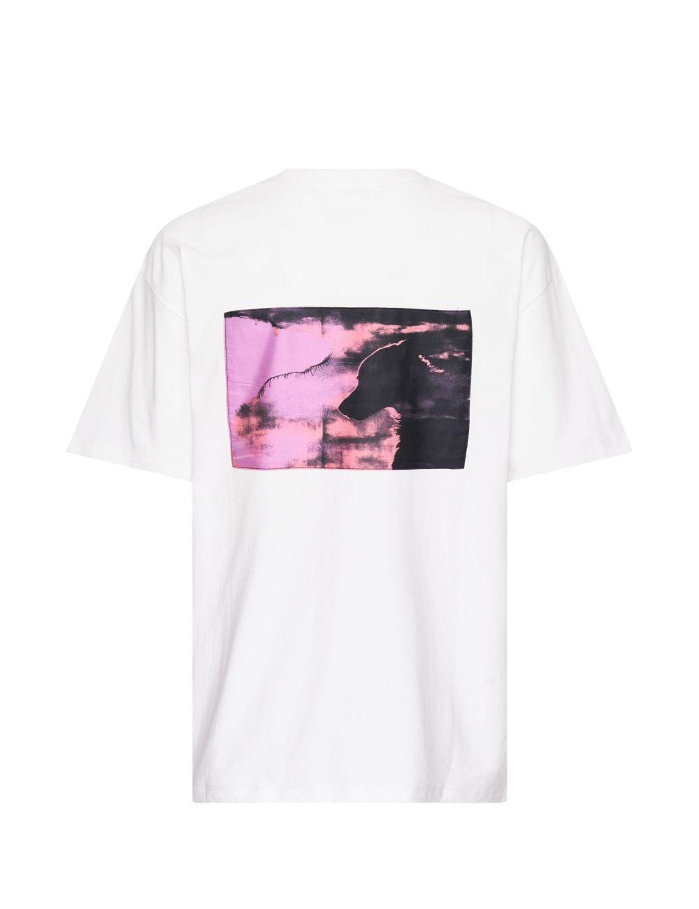 T-shirt oversize con stampa in bianco Oamc peacemaker - uomo 