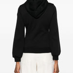 Felpa trapuntata con cappuccio in nero Moncler - donna 