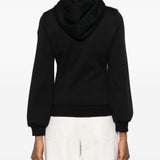 Felpa trapuntata con cappuccio in nero Moncler - donna 