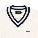 Maglione con scollo a V in bianco Ksubi - uomo 