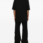 T-shirt girocollo in nero Rick owens drkshdw - uomo 
