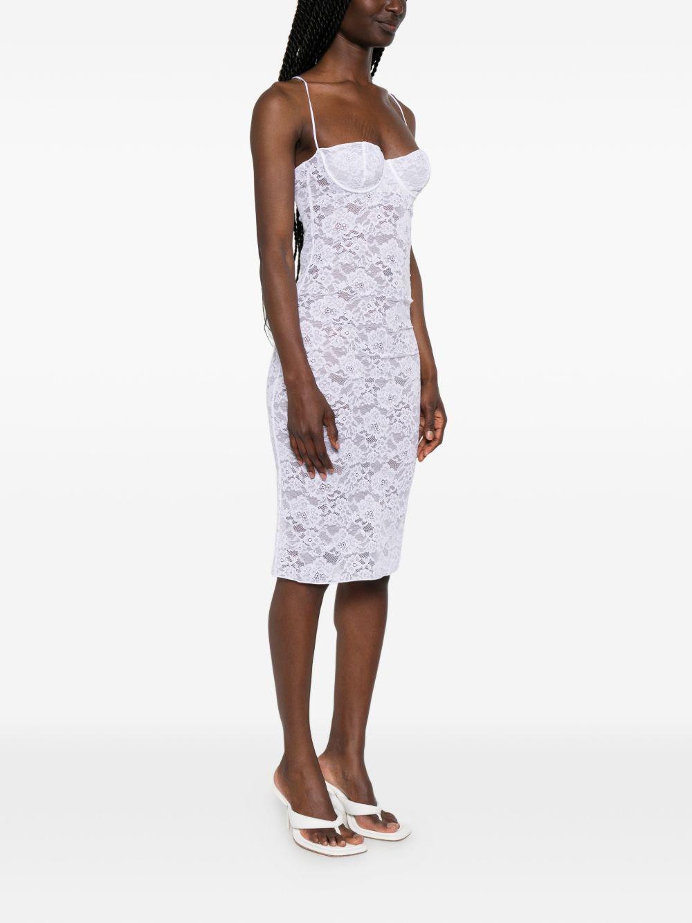 Abito in pizzo con ferretto in bianco Oséree - donna 