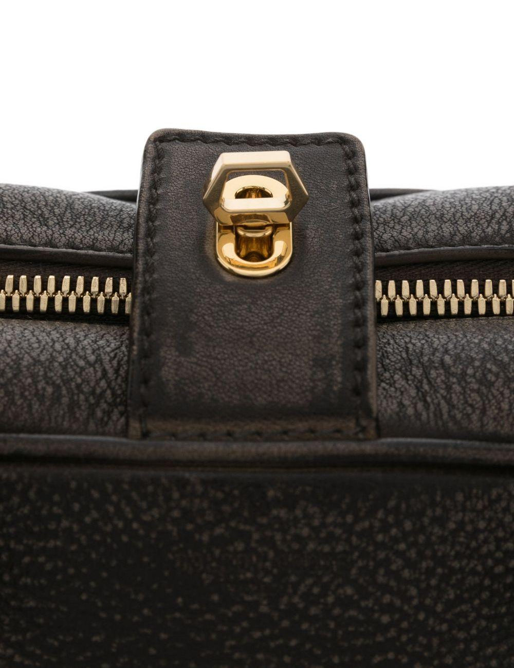 Borsa a mano con chiusura con zip in marrone Golden goose - donna 