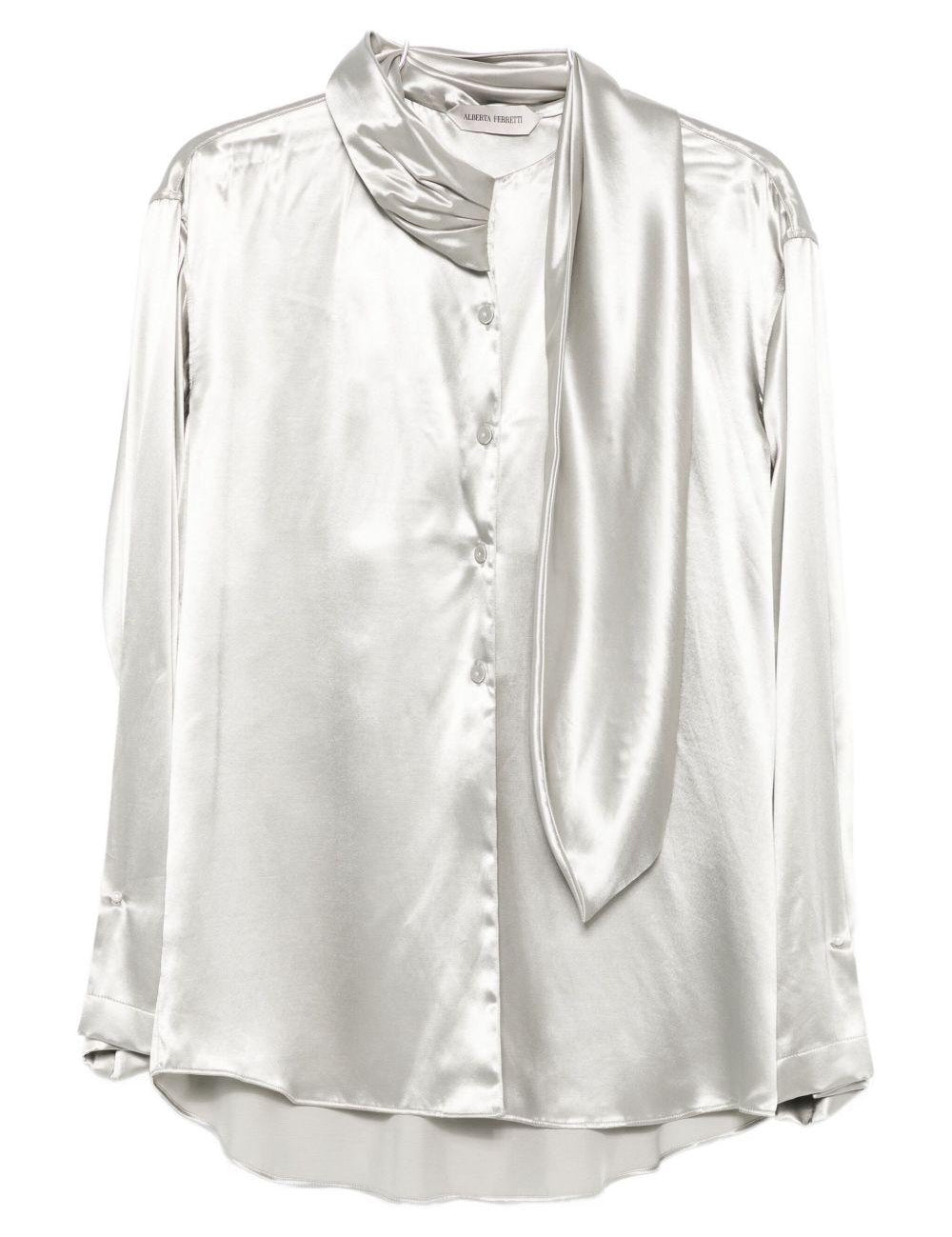 Blusa in raso con nodo in argento Alberta Ferretti - donna 