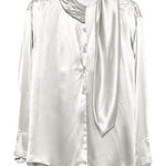 Blusa in raso con nodo in argento Alberta Ferretti - donna 
