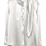 Blusa in raso con nodo in argento Alberta Ferretti - donna 