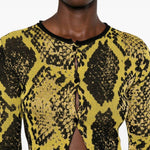 Maglia con stampa animalier in giallo The Attico - donna 