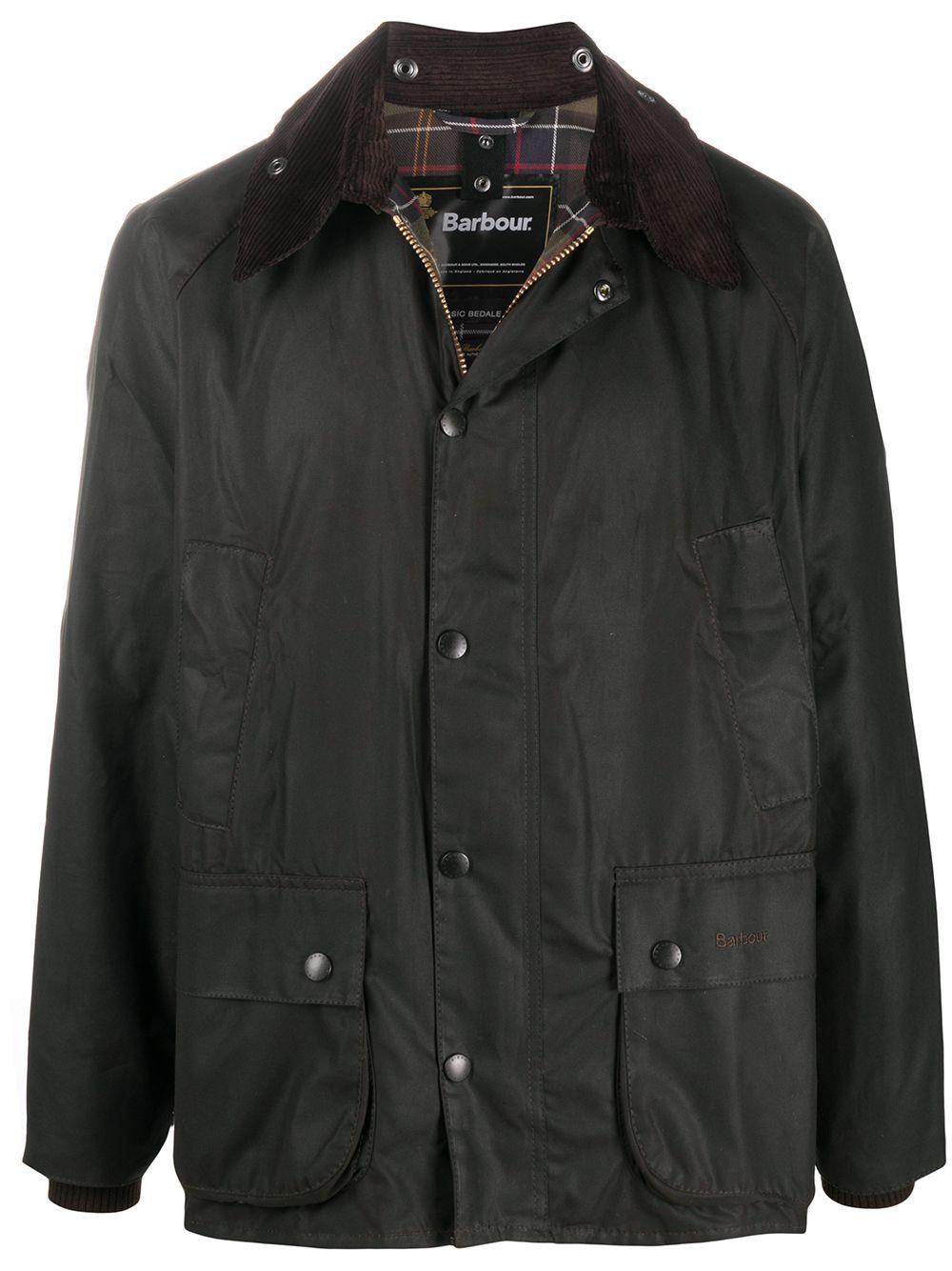 Giacca con chiusura a pressione Bedale in olive Barbour - uomo 