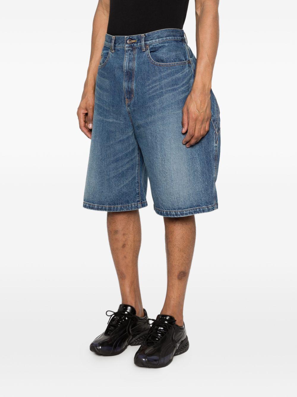 Pantaloncini di jeans con tasche in blu Khoki - uomo 