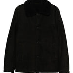 Cappotto con collo in shearling nero Salvatore Santoro - uomo 
