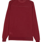 Maglione a girocollo in rosso John smedley - uomo 