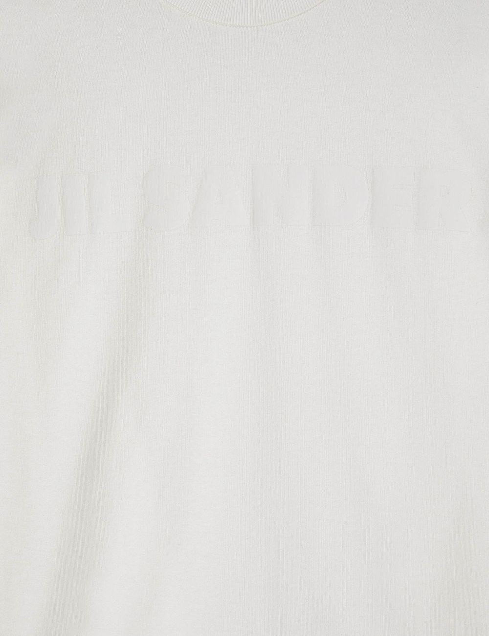T-shirt con logo a maniche lunghe in bianco Jil sander - unisex 