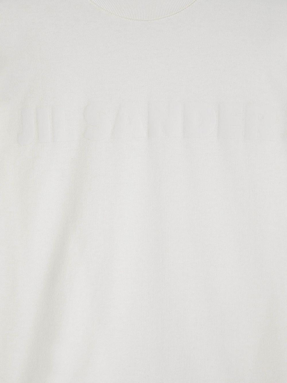 T-shirt con logo a maniche lunghe in bianco Jil sander - unisex 