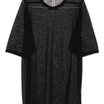 T-shirt in lana trasparente in nero Rick owens - uomo 