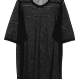 T-shirt in lana trasparente in nero Rick owens - uomo 