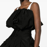 Top drappeggiato in nero Magda Butrym - donna 