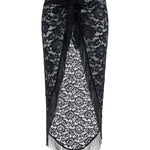 Gonna con frange in nero Venuja - donna 