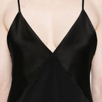 Top con scollo a v in nero Forte forte - donna 