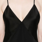 Top con scollo a v in nero Forte forte - donna 