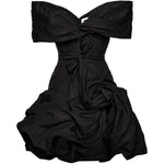 Abito con spalle scoperte con dettaglo a fiore  in nero Magda butrym - donna 