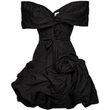 Abito con spalle scoperte con dettaglo a fiore  in nero Magda butrym - donna 
