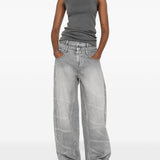 Top a costine in grigio Erl - unisex 