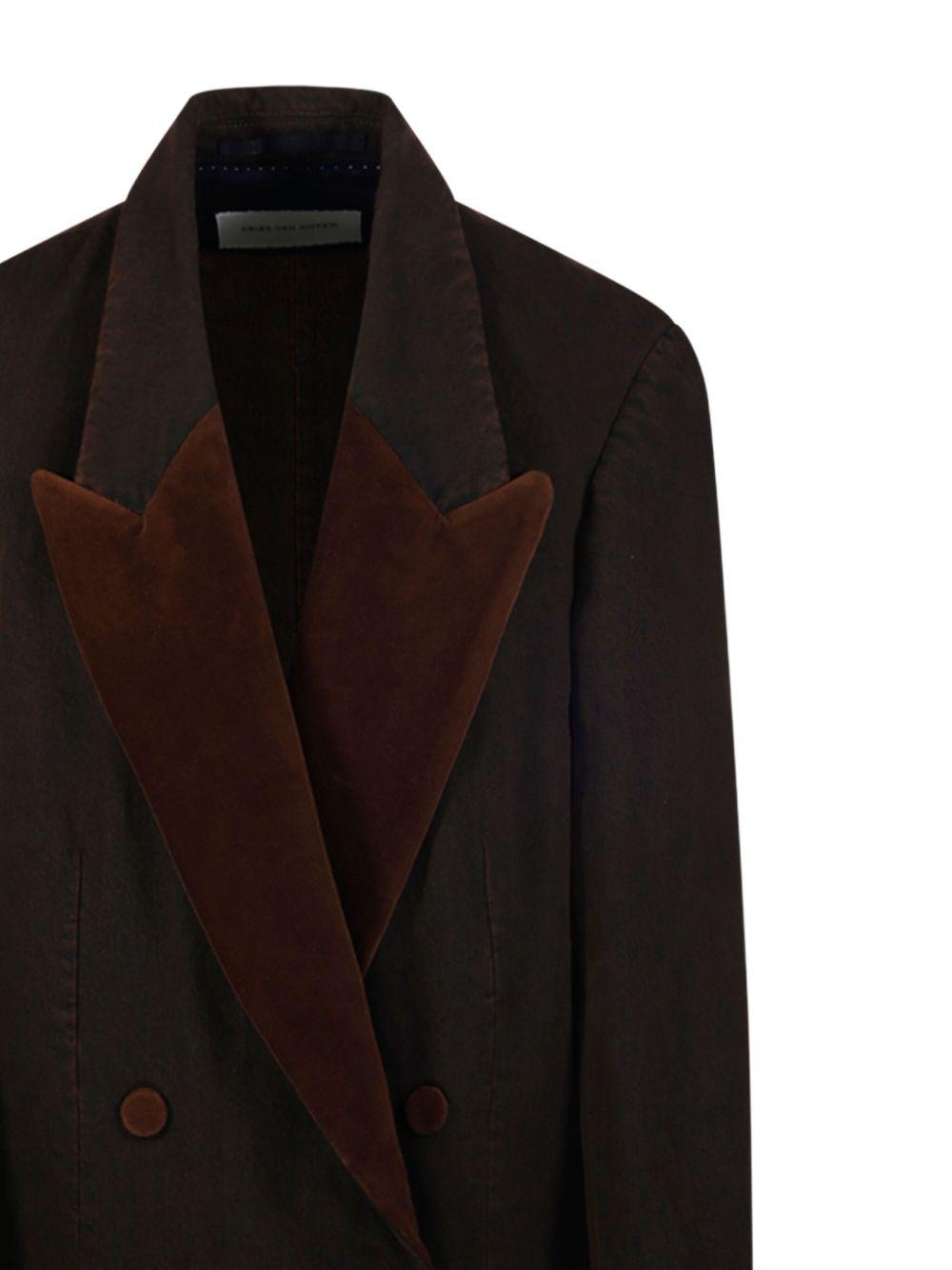 Blazer doppiopetto blink in marrone Dries van noten - donna 