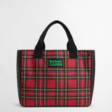 Borsa a quadri in rosso e nero 