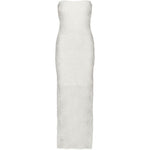 Abito lungo senza spalline in bianco Rotate - donna 