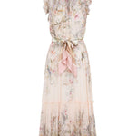 Abito midi con stampa floreale in crema Zimmermann - donna 