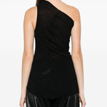 Top Athena con maniche asimmetriche in nero Rick owens - donna 