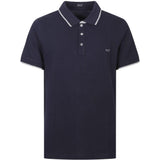 Polo aderente in blu Fay - uomo 