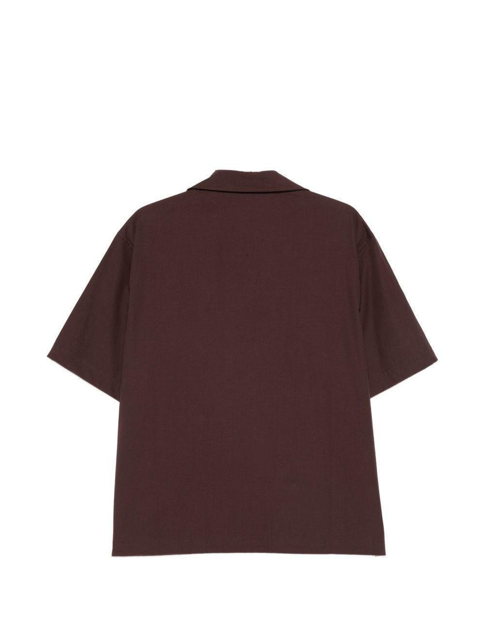Camicia a maniche corte in marrone Entire studios - unisex 