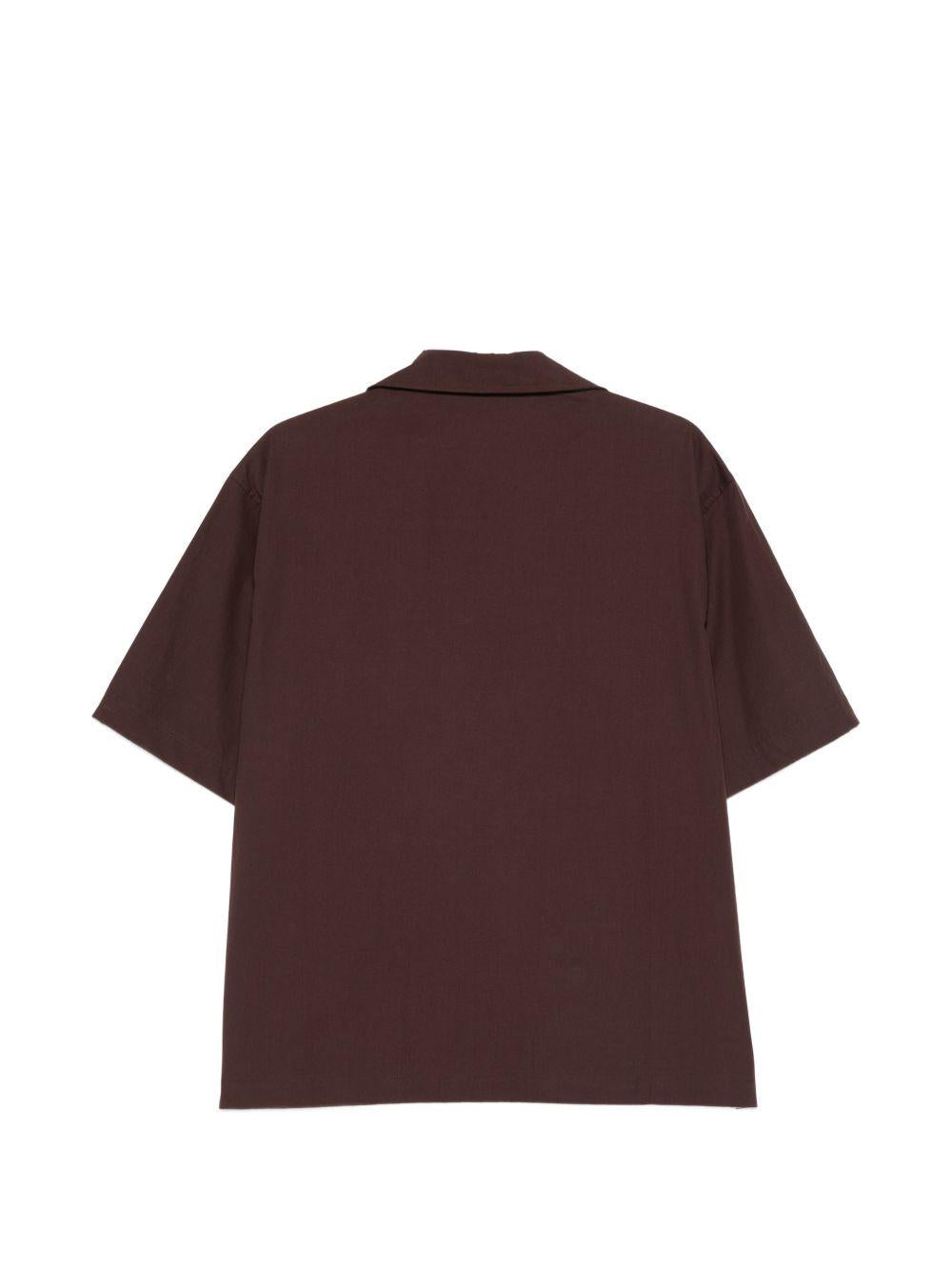 Camicia a maniche corte in marrone Entire studios - unisex 