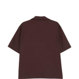 Camicia a maniche corte in marrone Entire studios - unisex 