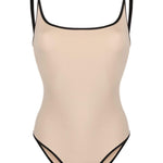Costume intero con spalline sottili in beige Toteme - donna 