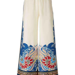 Pantaloni con elastico in vita in bianco e multicolore La double j - donna 