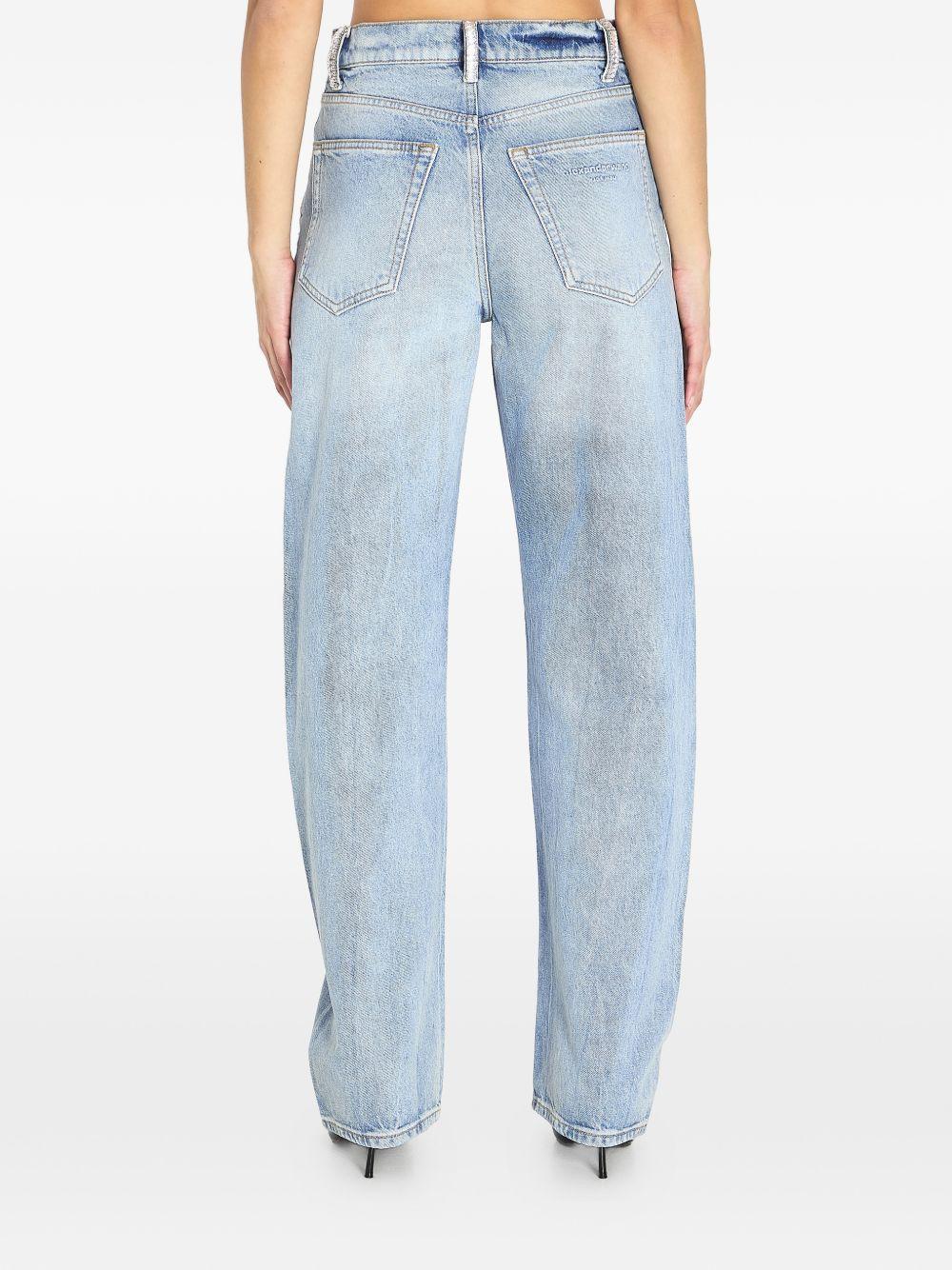 Jeans con strass in blu Alexander wang  - donna 