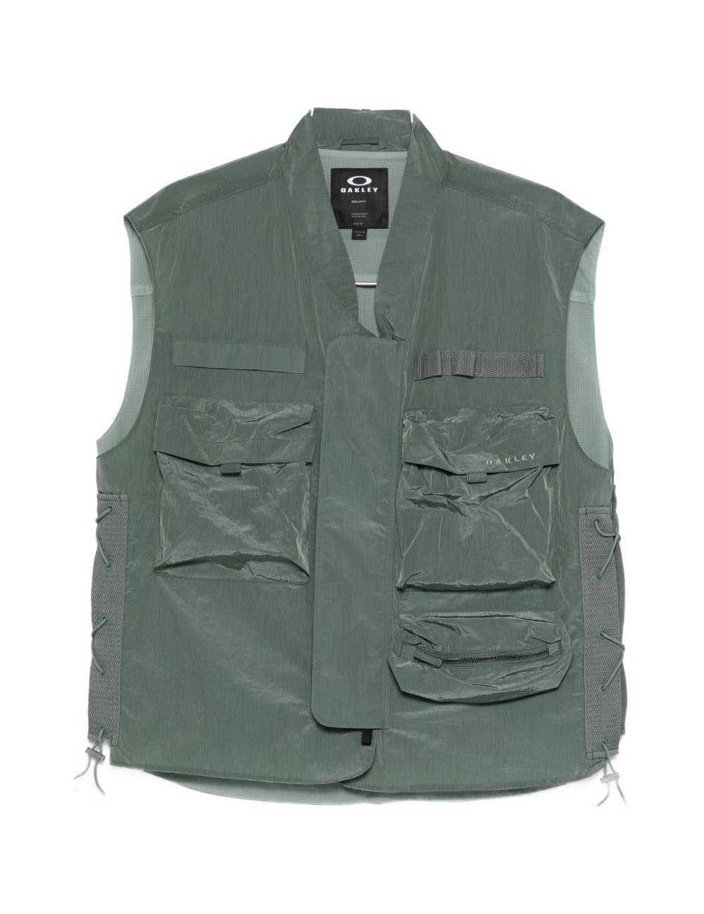 Gilet con tasca con zip in verde Oakley - uomo 